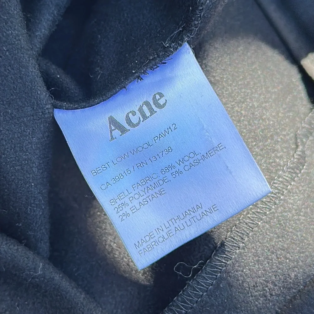🖤🖤🖤Acne Studios couture 6 8 Will cashmere blend pants black - Picture 4 of 8
